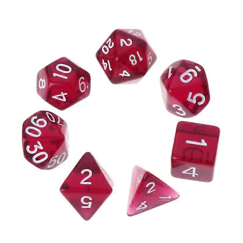 7pcs/set veelvlakkige meerzijdige dobbelstenen D4-D20 Dungeons & Dragon D & D RPG Poly Game