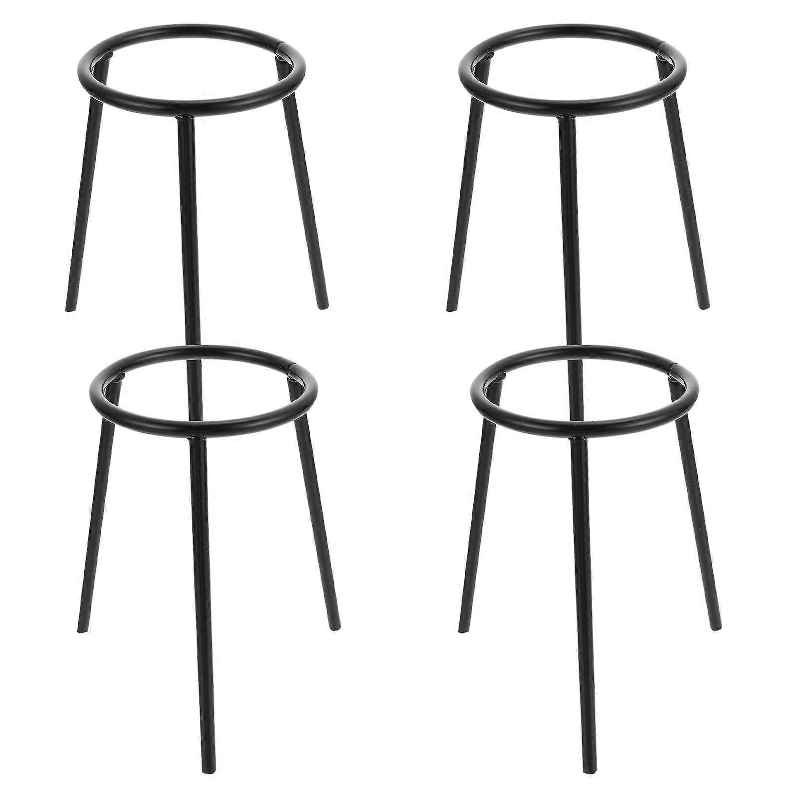 4pcs Laboratory Tripod Stand Practical Alcohol Burner Tripod Lamp Support Stand