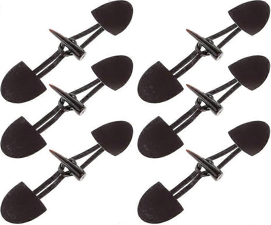 6 Pairs Leather Buttons Horn Toggle Duffle Buttons For Coat Coffee Buckle Clasp Fancy Buttons - Brown