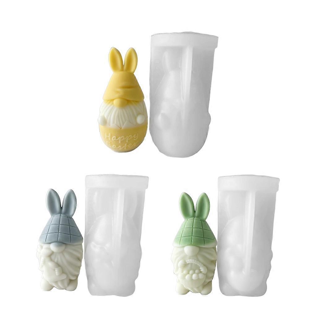 Easter Silicone Gnome Mold Epoxy Dwarf Plaster Mold Aromatherapy Candle Mold
