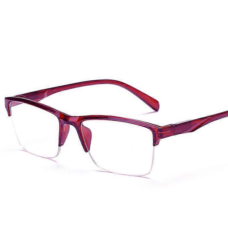 Ultralight Square Half Frame Reading Glasses Presbyopic Glasses Men Women +0.25