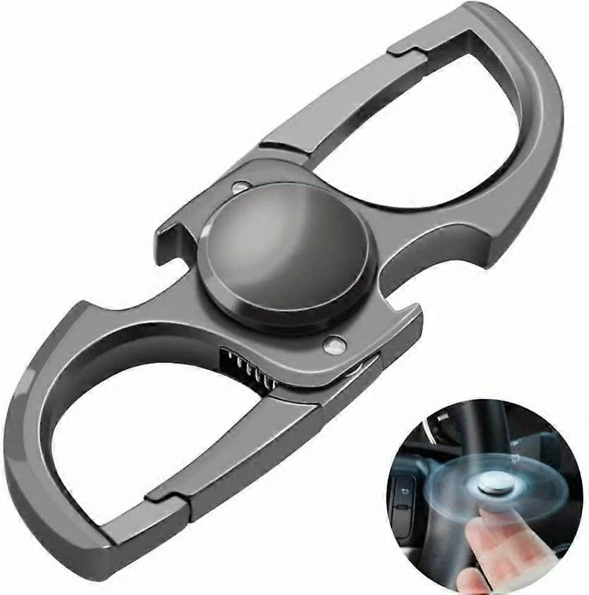 Black 3 in 1 Bottle Opener Keychain, Multi-Function Key Ring (Gift Box)