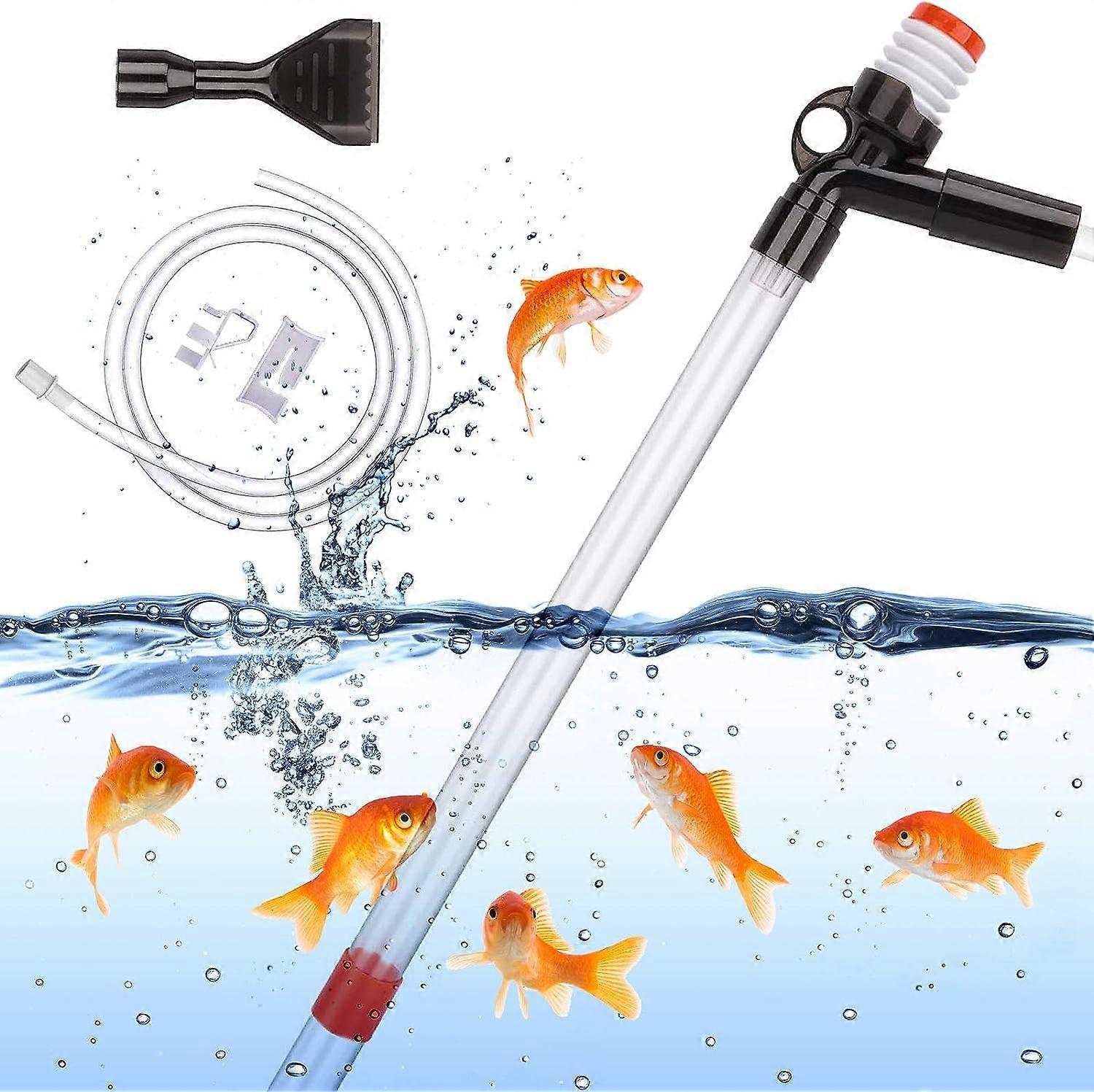 Aquarium gravel cleaner, aquarium water changer Aquarium cleaner with siphon water change and with air button