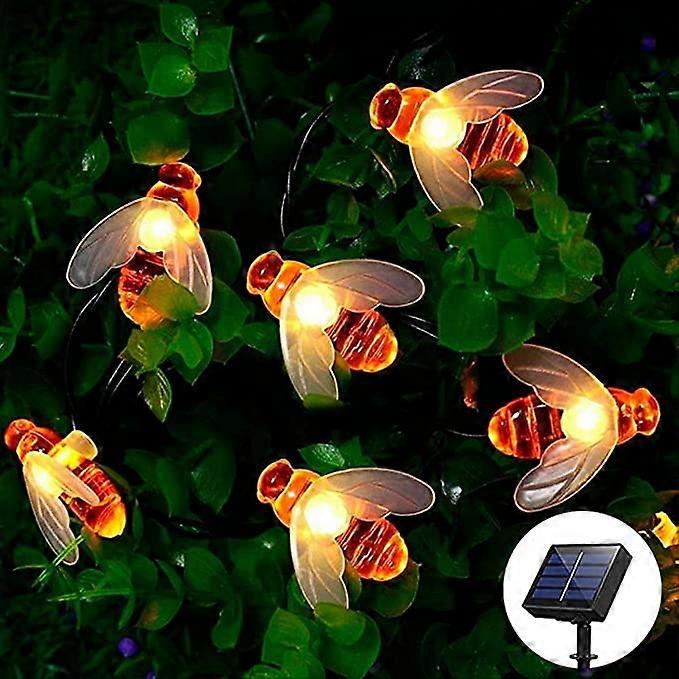 Outdoor solar bee decorative light string