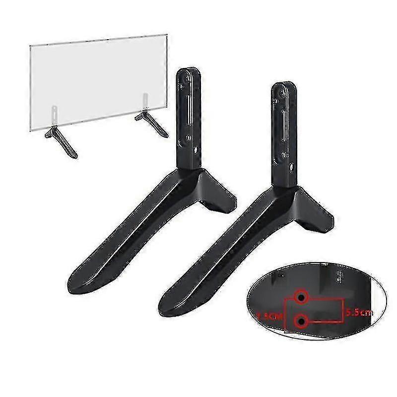 2pcs Universal TV Stand Base Mount para 32-65 polegadas TV LCD Não Fortv Black Tele, Preto