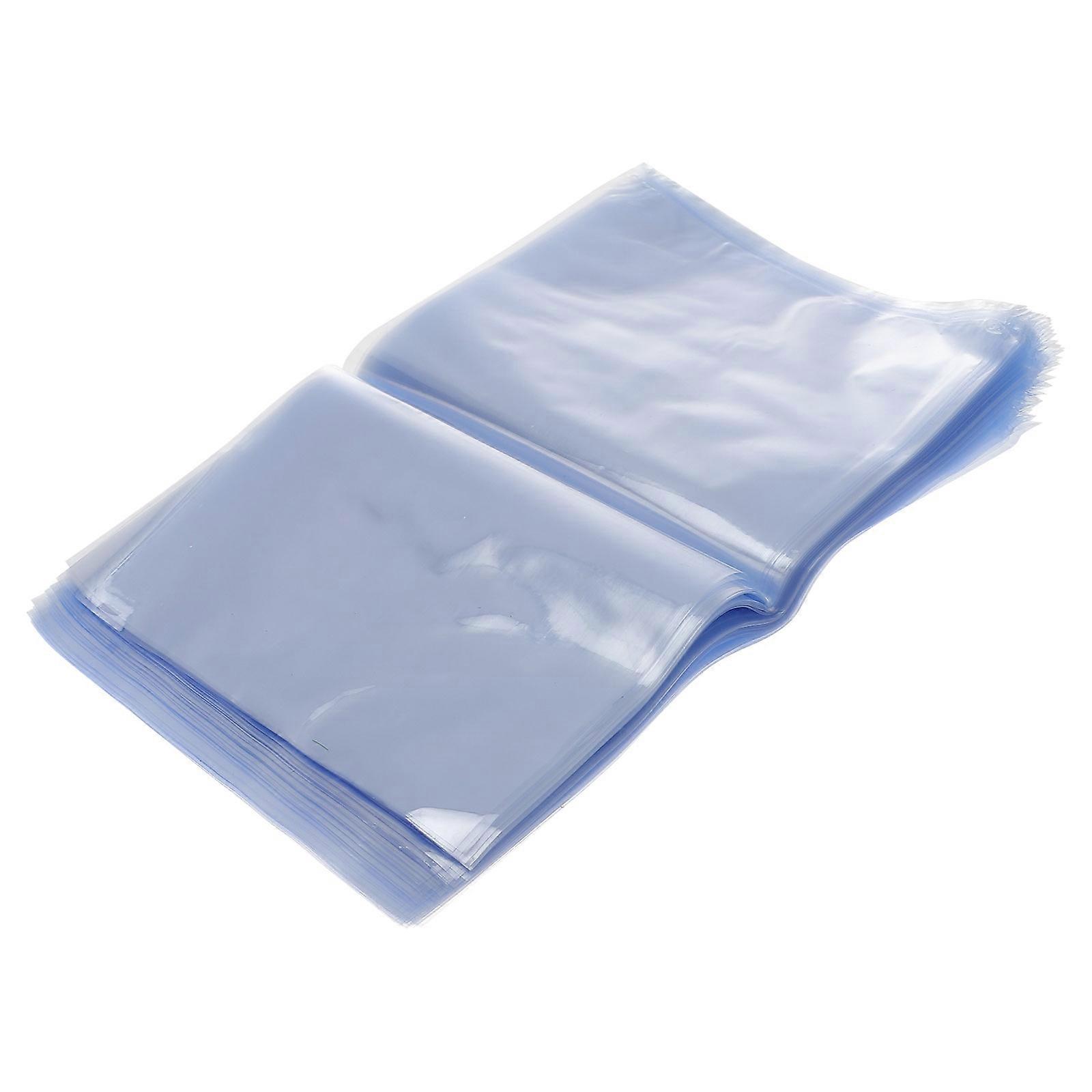 100 PCS PVC Shrink Wrap Bags for Soaps Bottles Bath Bombs Packaging Gift Baskets (10 x 15cm)