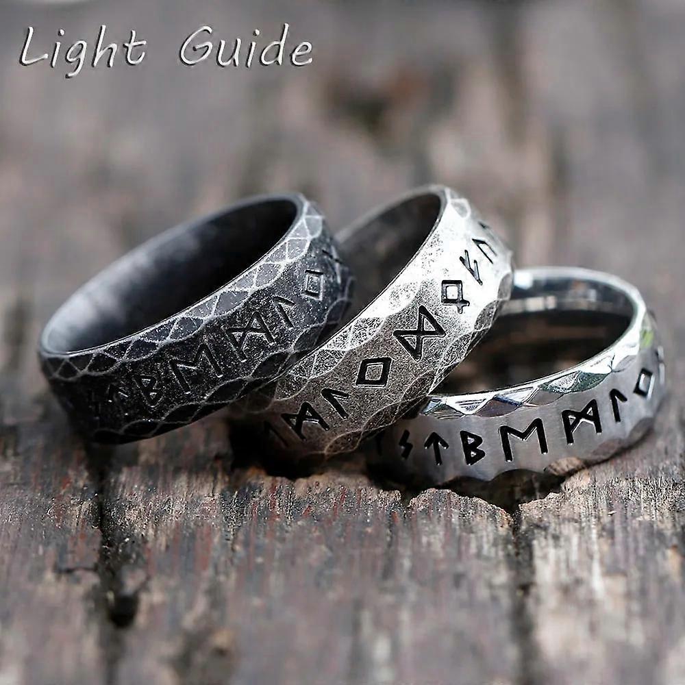 2024 nouveau modèle NOUVEAU Hommes 316L anneaux en acier inoxydable rétro Odin Viking rune pour adolescent BAGUE Amulette mode Bijoux Cadeau livraison gratuite