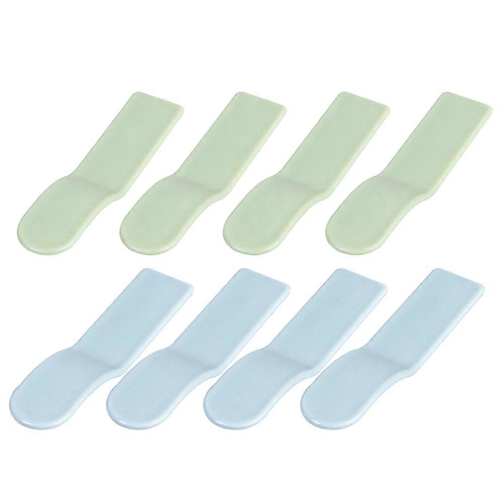 8pcs Practical Toilet Cover Lifter Convenient Toilet Use Handle Toilet Lid Lifter for Home Bathroom Green + Blue