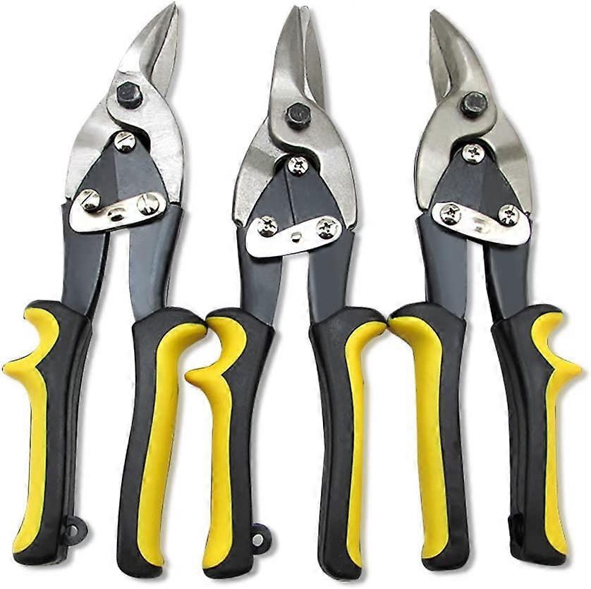 Set of 3 aviation leaf shears - straight and left and right cuts