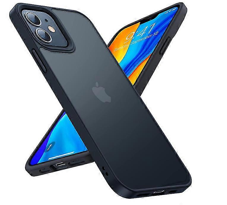 Military Shockproof Case for iPhone 12 , Translucent Hard Back For Silicone Bumper Case