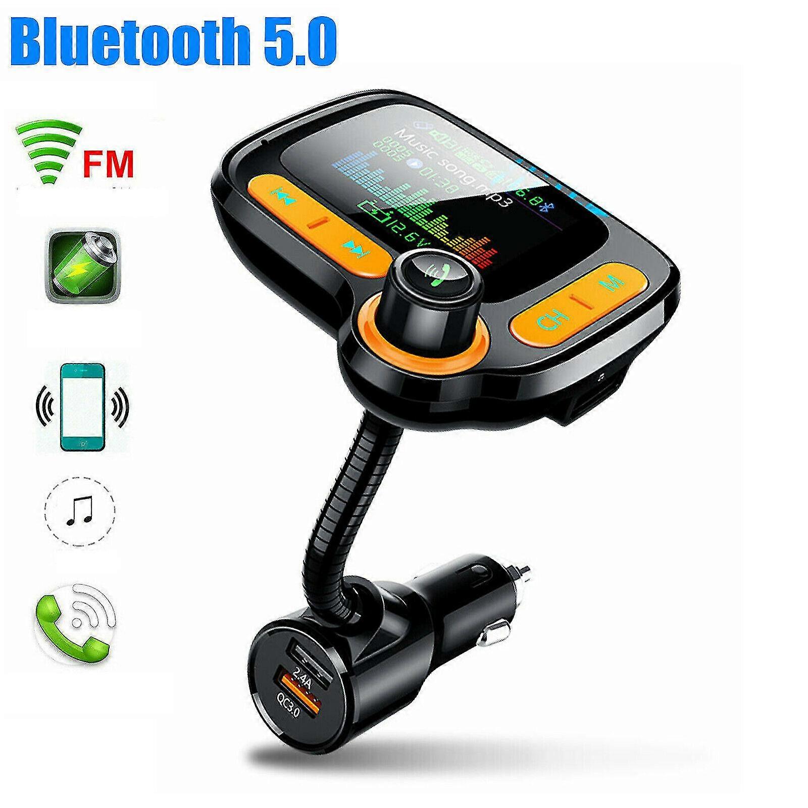 Bluetooth Car Fm Transmitter Mp3 Player Hands Free Radio Adapter 2 Usb Charger