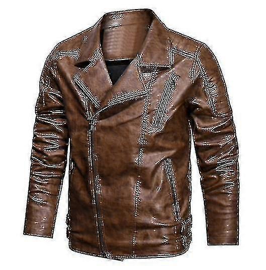 Washed Pu Leather Casual Men's Wear