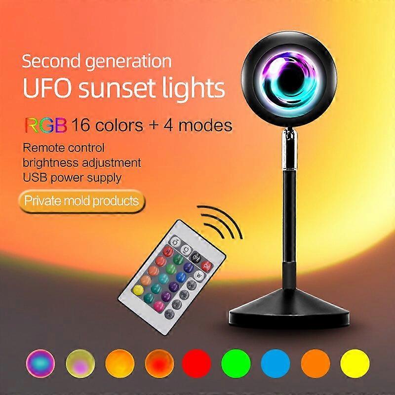 16 Colors Sunset Lamp Sunset Projection Lamp with Remote Romantic Sunset Projector Rainbow Projection Night Light Sunset lamp
