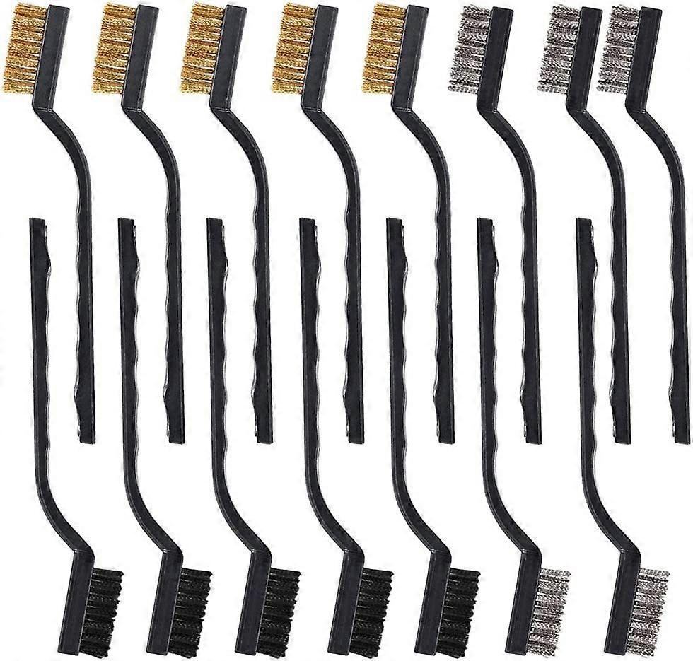 15 Pcs Brush Set with Curved Handle for Cleaning