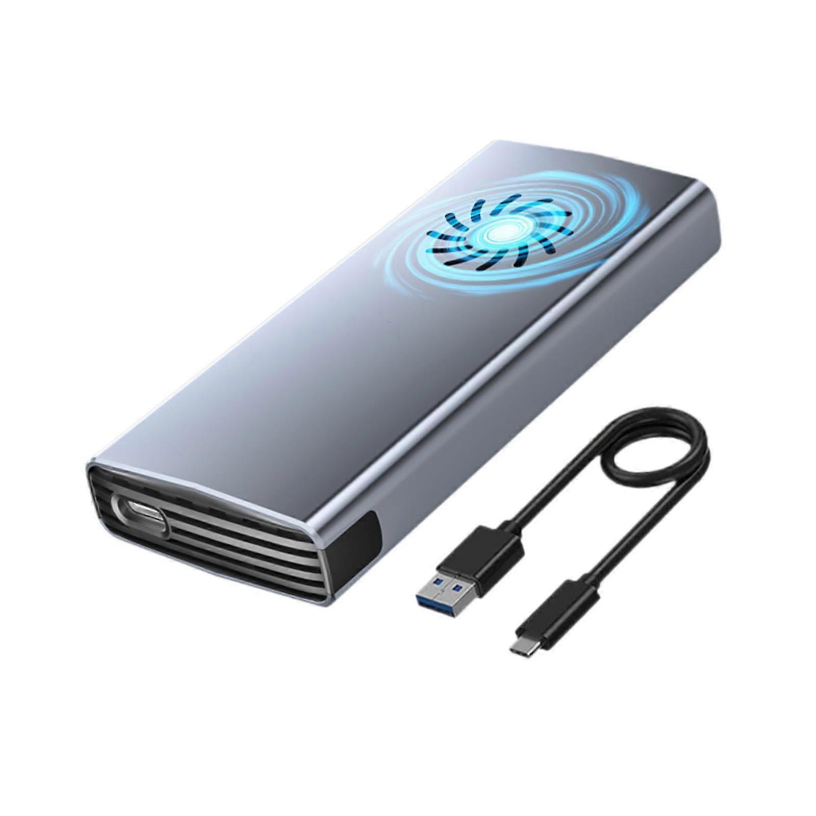 Hard Drive Enclosure Convenient Compact with Fan for Office Business Storage M15 SSD