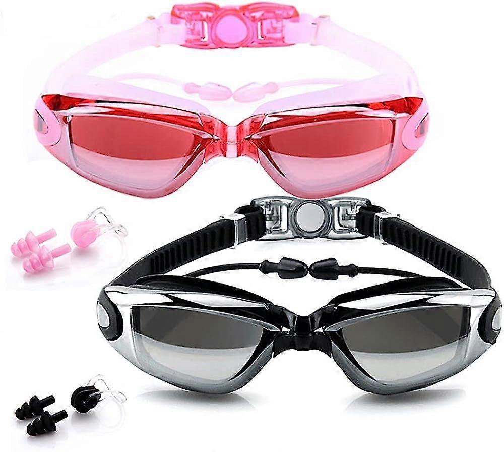 Macarrie 60 Pack Swim Goggles Bulk - No Leaking Swimming Glasses With Nose Clips & Ear Plugs