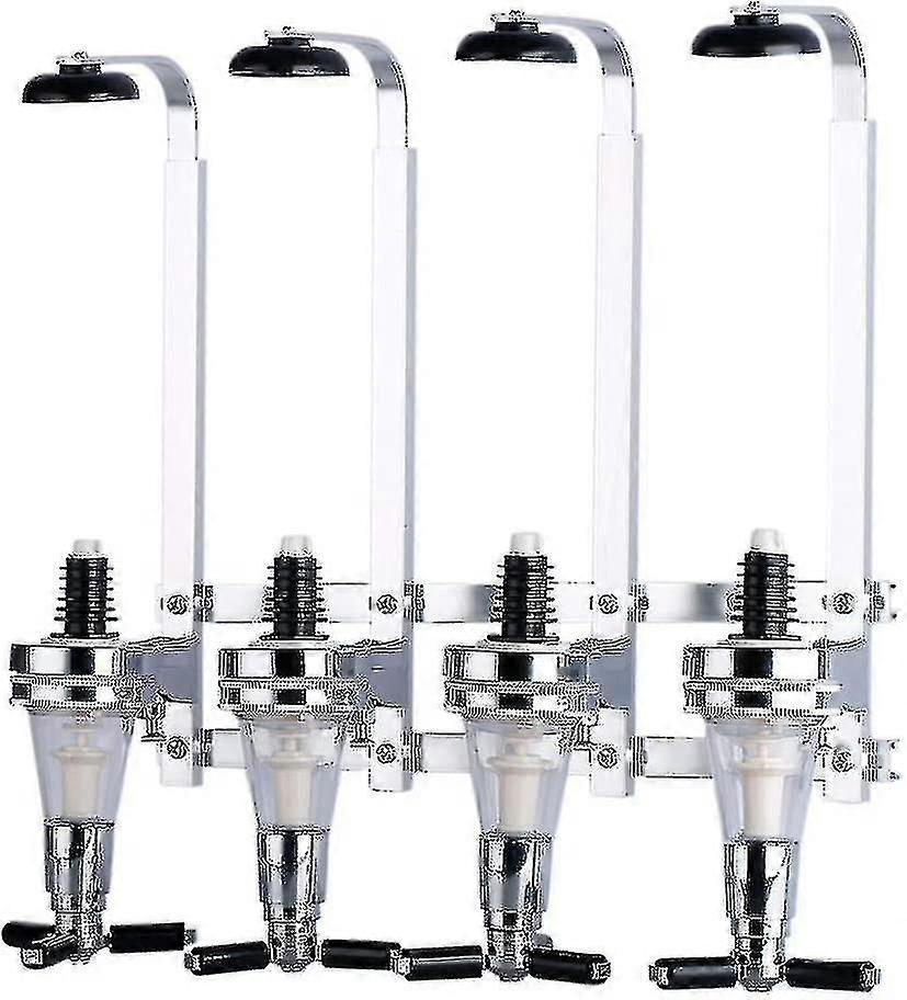 موزع الخمور ذو 4 زجاجات ، موزع الخمور المثبت على الحائط من سبائك الألومنيوم قوس مشروبات النبيذ المشروبات الروحية - MXBC