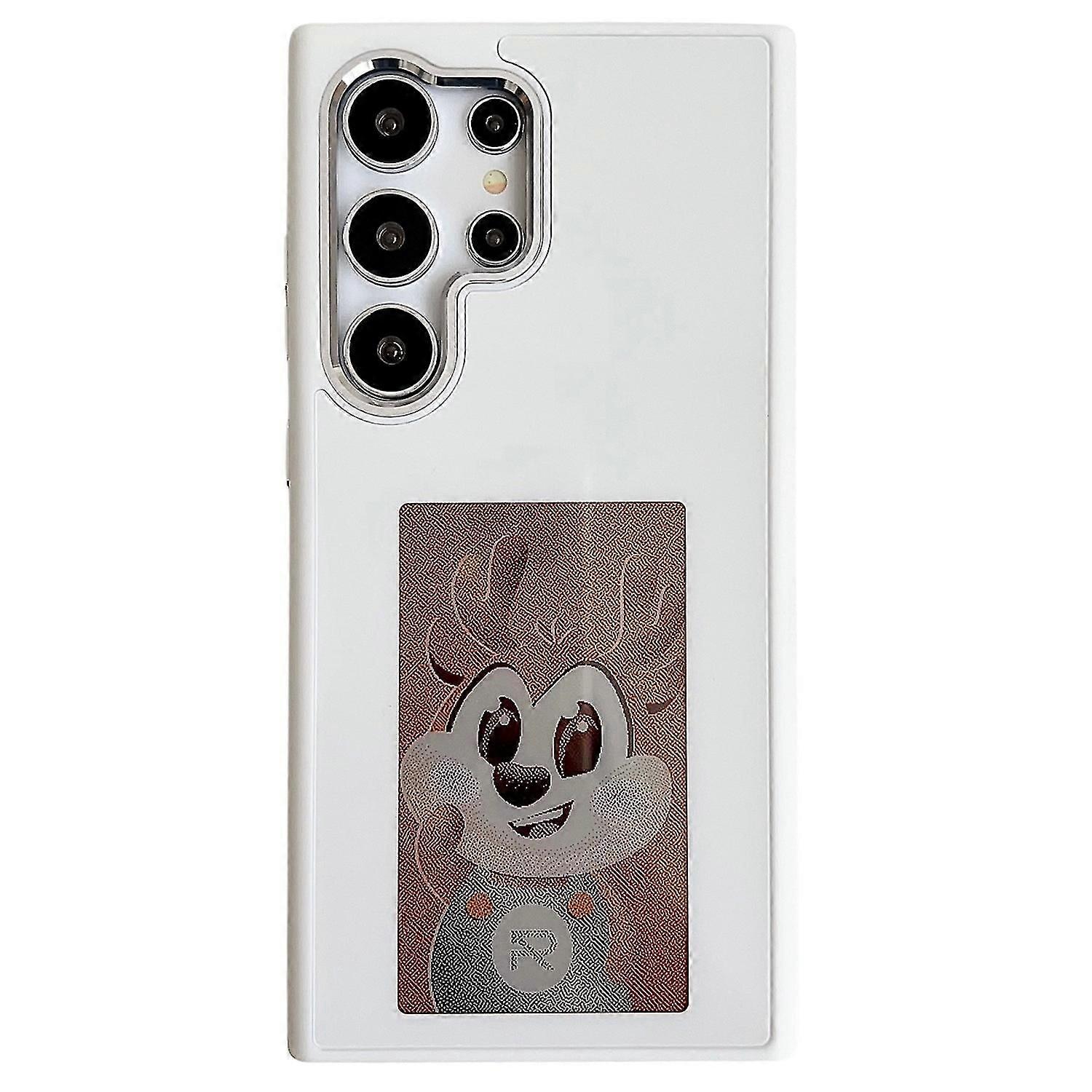 For Samsung Galaxy S24 Ultra E Ink Phone Case 4-Color Display NFC DIY Pattern Phone Cover - Grey