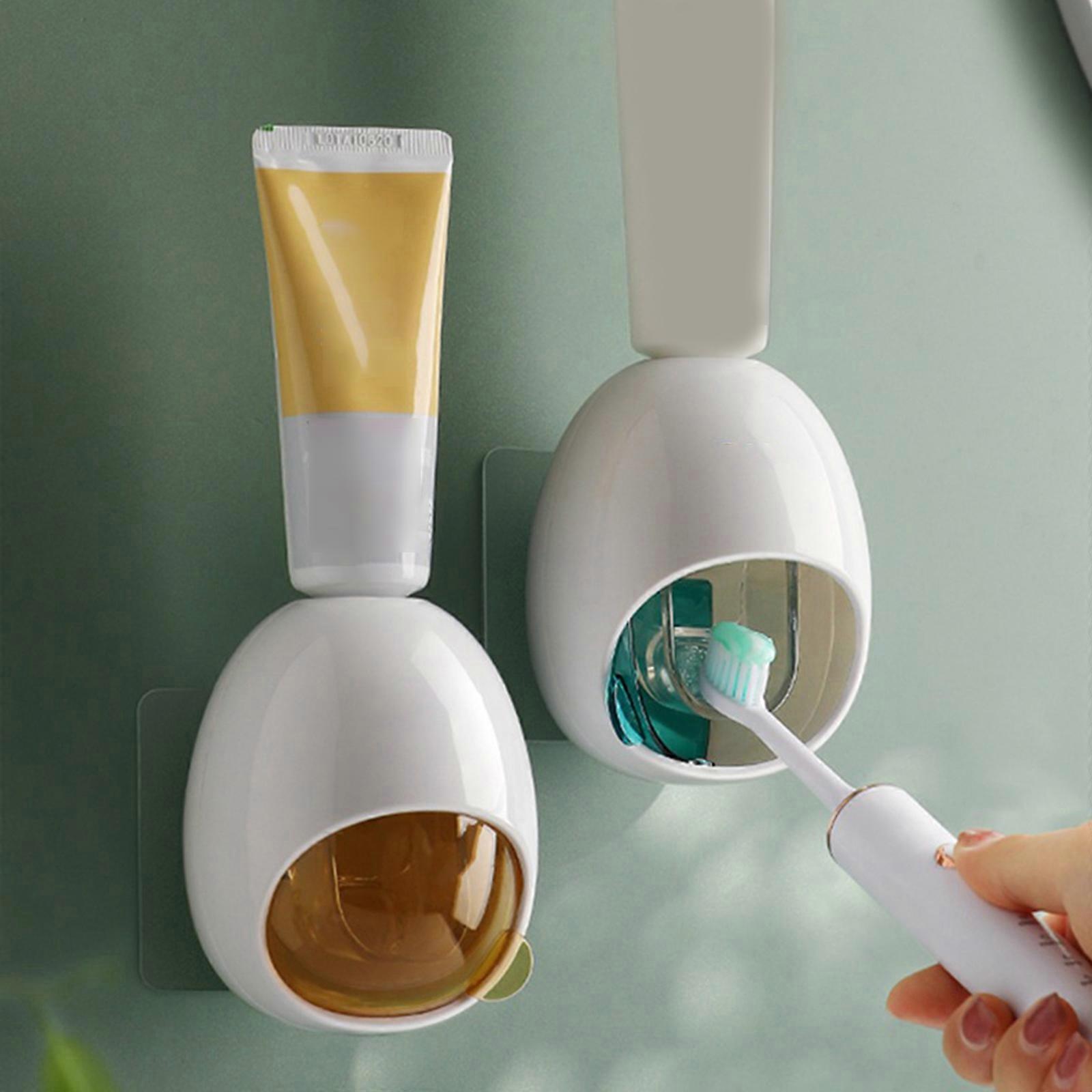 Wall Mount Toothpaste Dispenser Toothpaste Squeezer Space Save for Kids Bathroom  Blue blue