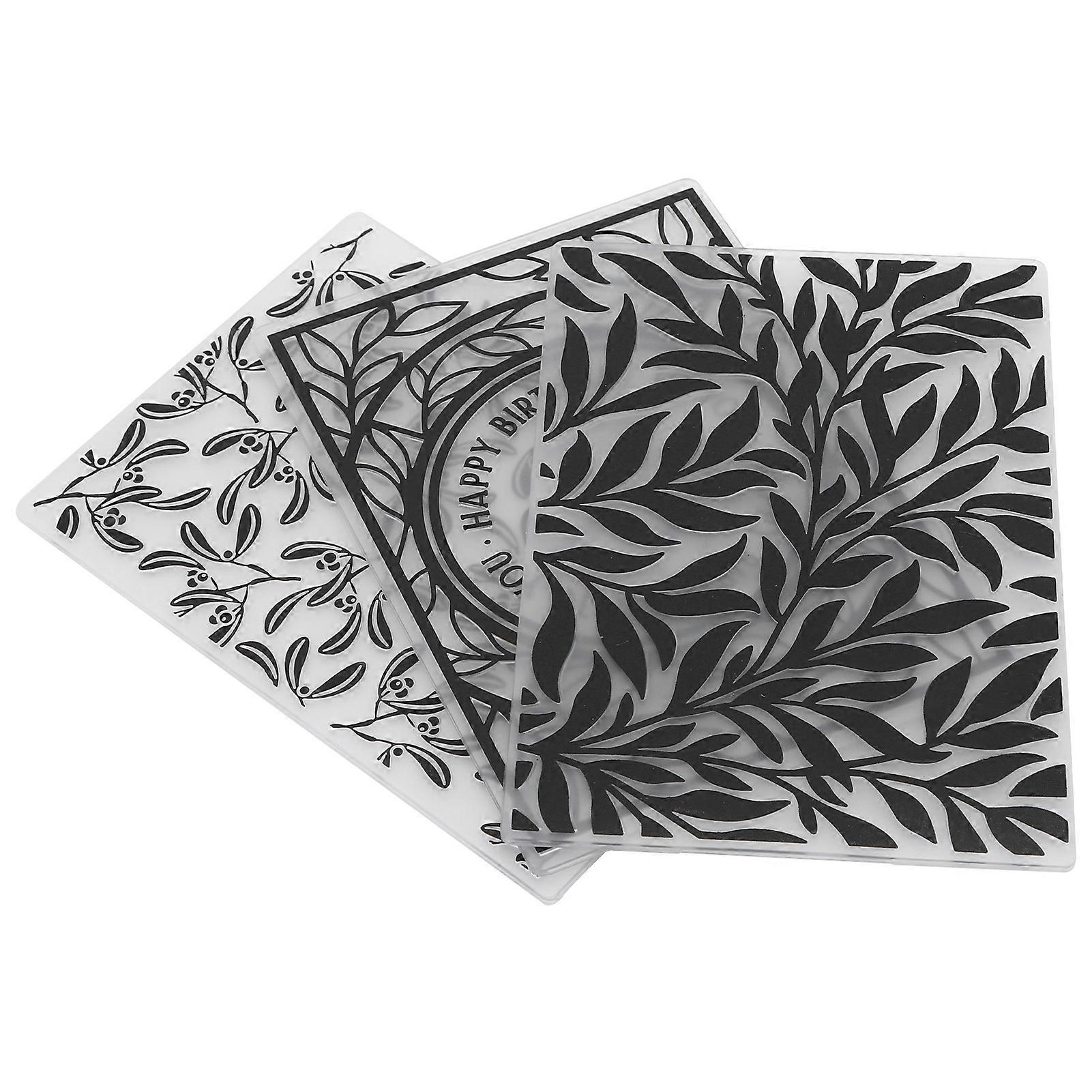 3Pcs Plastic Embossing Folders DIY Card Making Tool
