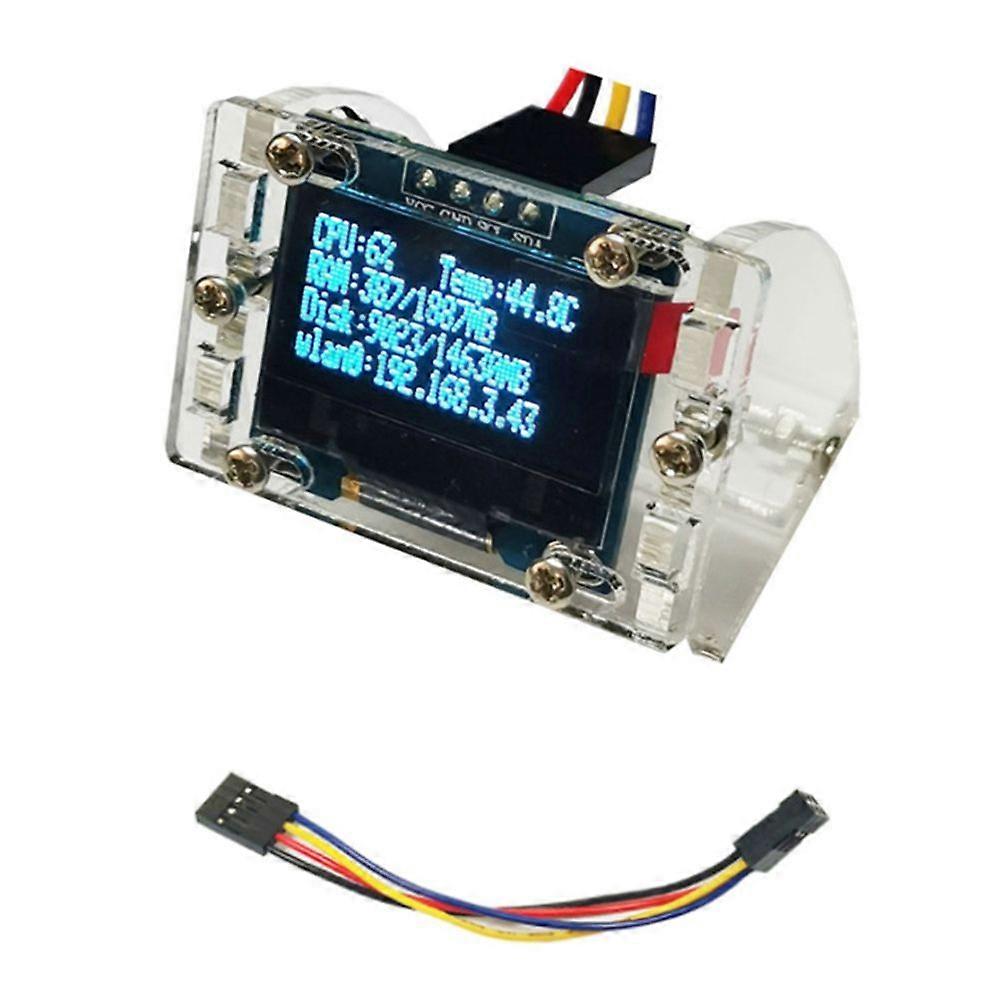 For 0.96 Inch OLED I2C SSD 4Pin Module with Case LCD Screen Display CPU Temperature for STM32