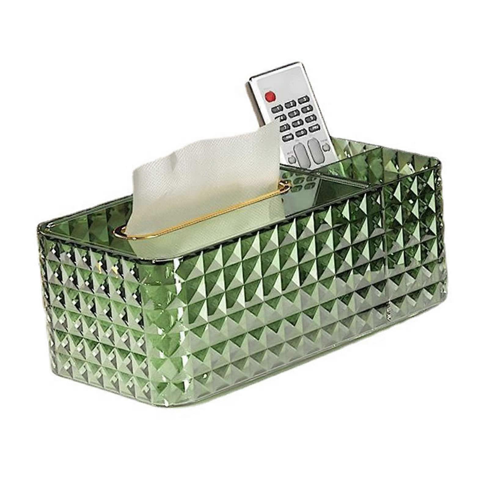 Tissue Storage Box 9.4 Inch Plastic Rectangle With Side Partition Equinier Towel Napkin Case