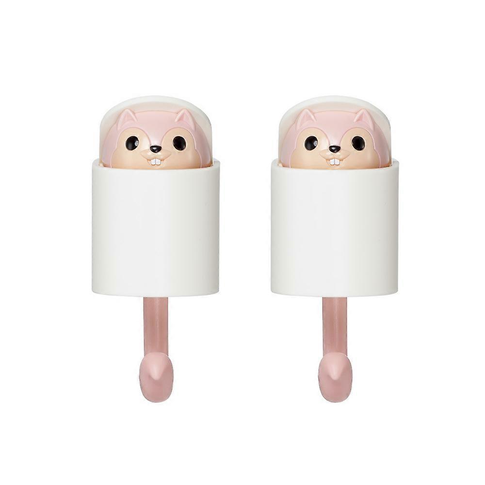 Squirrel Shaped Adhesive Hooks, Cartoon Design