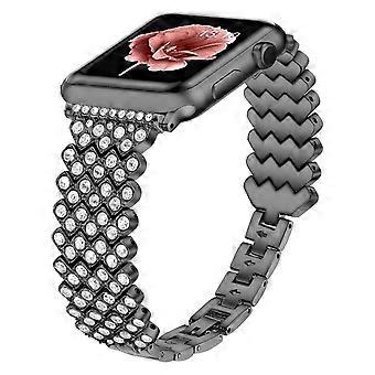 Compatible with Apple Watch Band 38/40/41mm iWatch Bands Series 8 7 SE 6 5 4 3 2 1 Crystal Rhinestone Mesh Jewelry Wristband