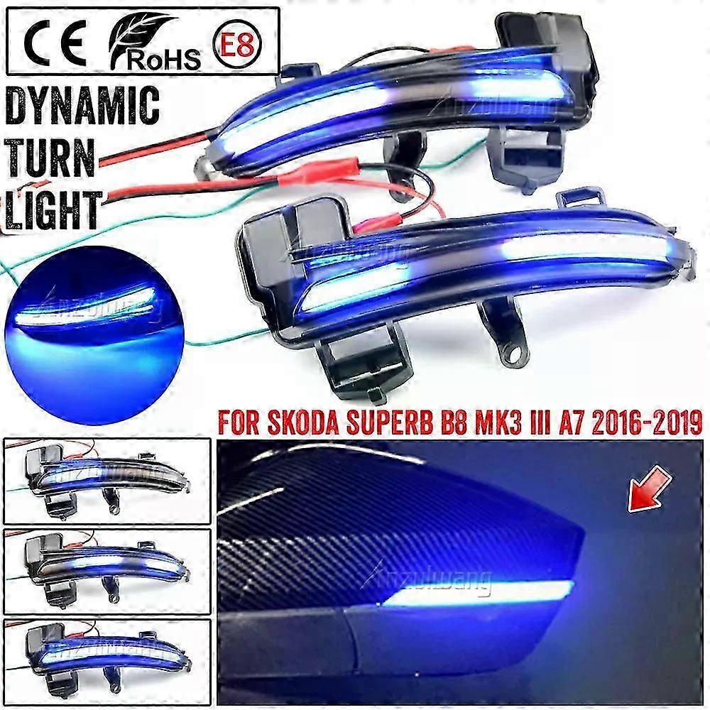 Dynamic Blinker LED Flowing Turn Signal Lights Car Accessories For Skoda Superb A7 B8 MK3 III Typ 3V 2016 2017 2018 2019