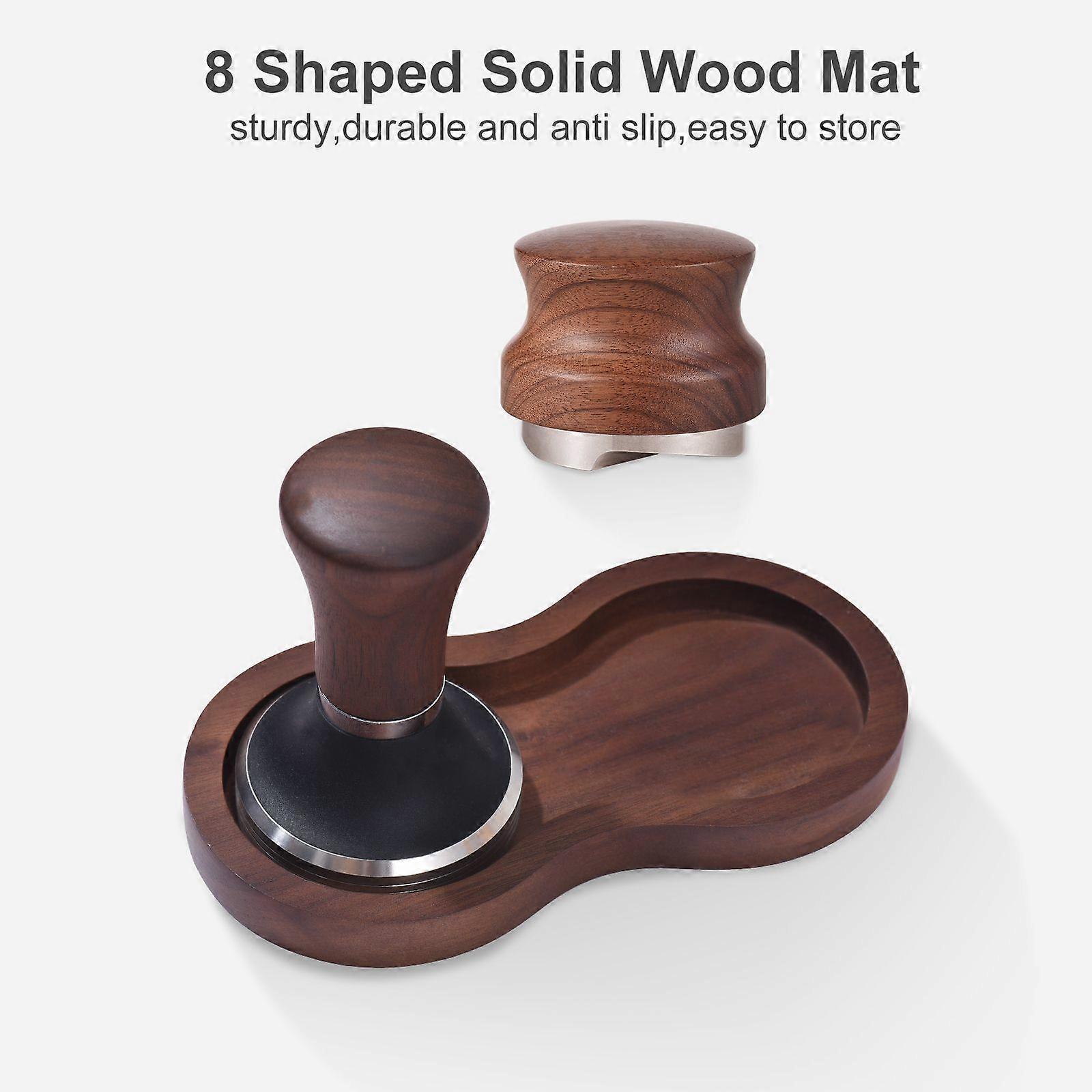 Coffee Distributor and Tamper 3-in-1 58mm Professional Espresso Hand Coffee Hammer Tamping Kit with Universal Base Portable Espresso Machines Accessor