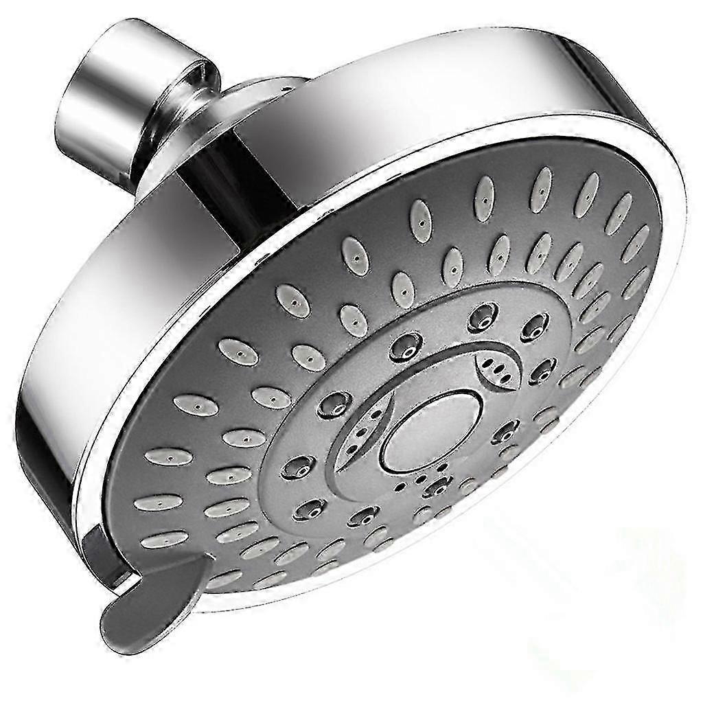 High Pressure 4-Inch 5-Setting Adjustable Shower Head