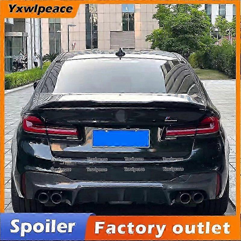 For BMW 5 Series G30 F90 M5 2018 2019 20 21 2022 Spoiler ABS Material Pro Style Primer Color Rear Trunk Lip Spoiler Car Styling