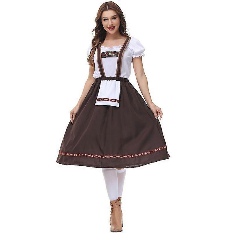 Summer Performance Event Khaki Sling Beer Parent and Child Section Sling Short Dress Two Piece Performance Costume Munich