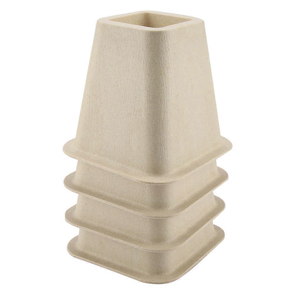 Imitation Porcelain Furniture Raisers For Bed Chair Desk Table - Adjustable Height, Durable Material, 4-Pack