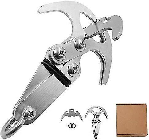Folding Grappling Hooks 2-in-1 Stainless Steel Grappling Hook Multifunctional Gravity Hook Tool