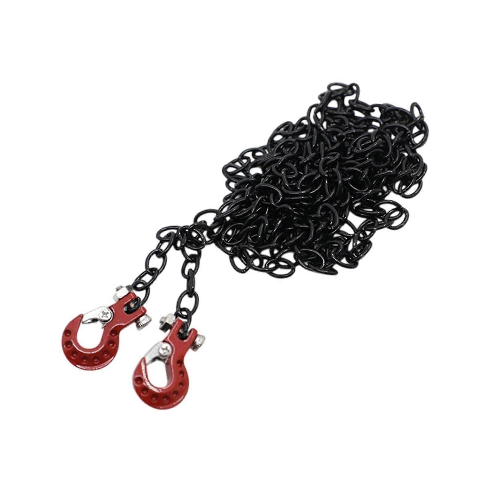 RC Car Tow Hook Chain Decor Metal for 1/8 1/10 1/12 Hobby Model Climbing Car red