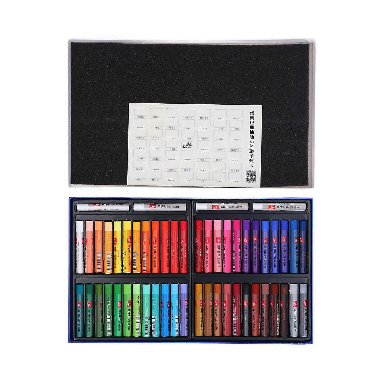 Oil Pastel Set Vibrant Soft Uniform Color Oil Pastel for Painting Blending Layering Shading 48 and 4