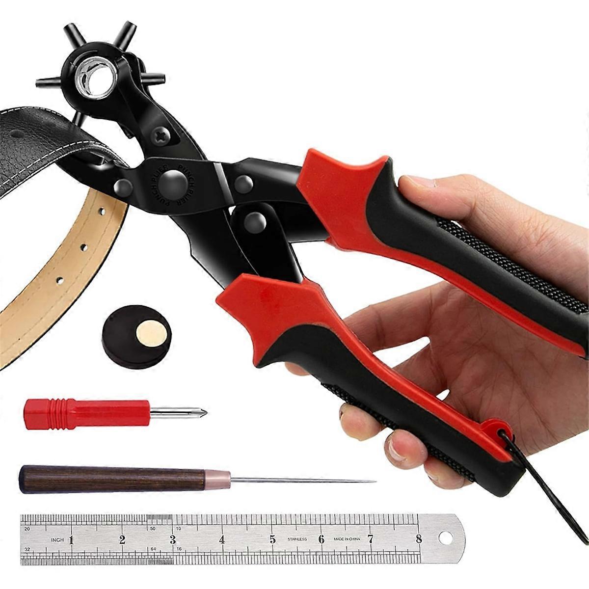 Leather Hole Punch Set, Super Heavy Duty Rotary Puncher, B