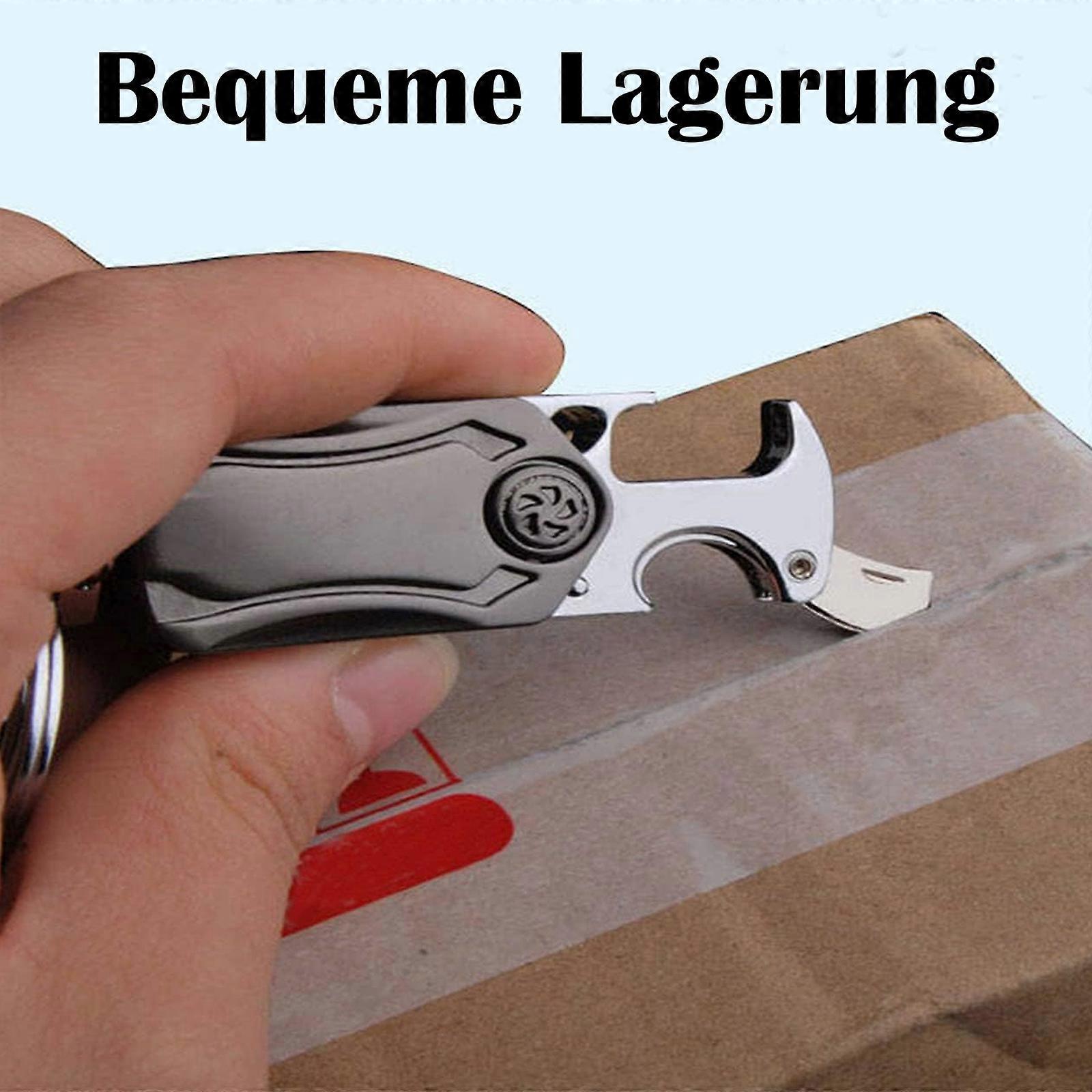 Versatile Knife for Men Families Cars Motorcycles, Unparalleled Sharpness Portable Design for Easy Key Addition or Removal, Main Ring for Keychains