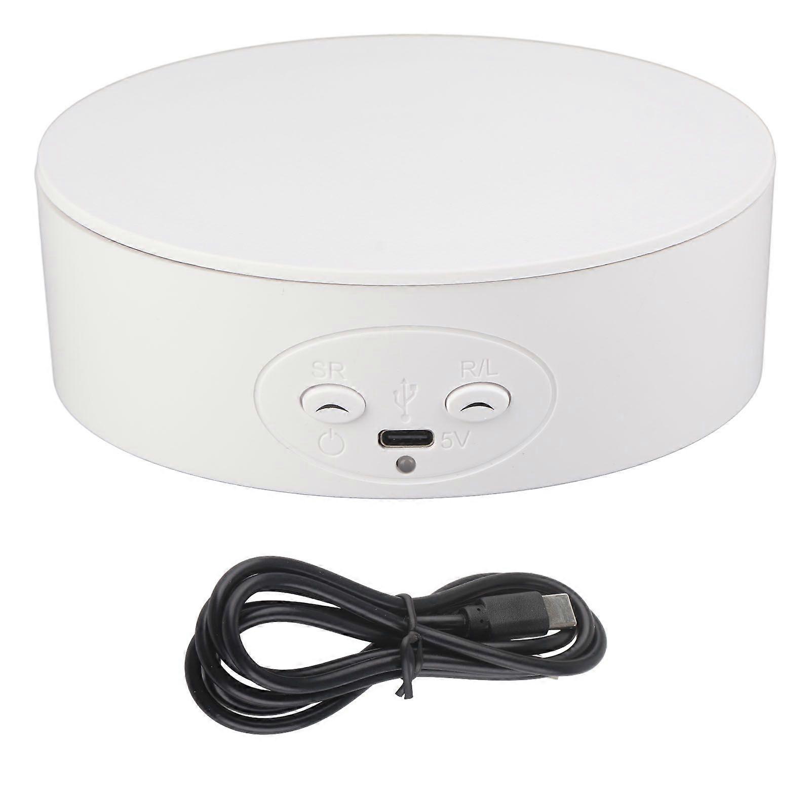 360 degree rotating display stand with a maximum load of 6.6 lbs. Electric rotating turntable suitable for wine bottles, cosmetics, and watches