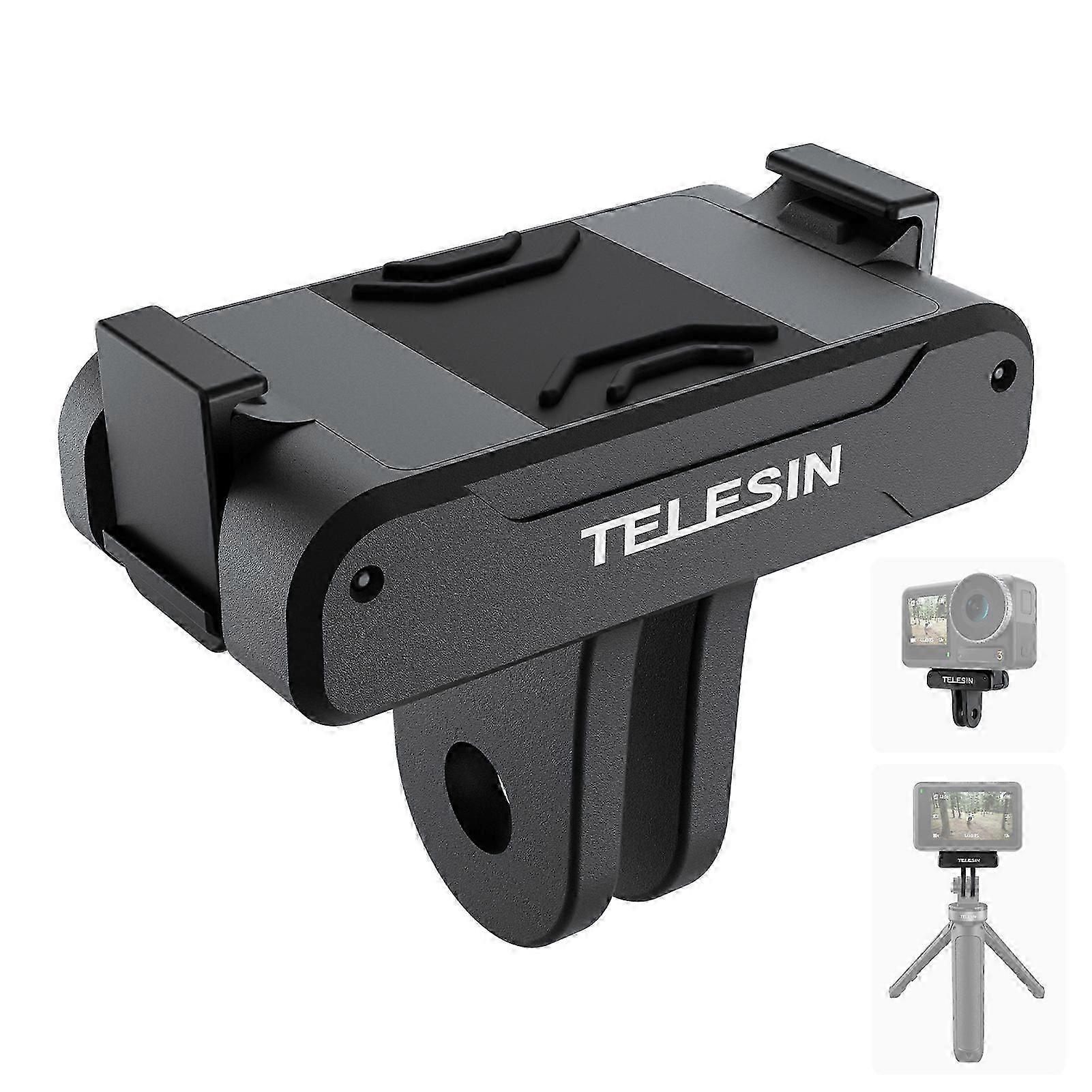 TELESIN OA-TPM-T04 Magnetic Quick Release Mount for Action Camera Metal Camera Mount with Sports Camera Adapter Compatible with Action 4/3