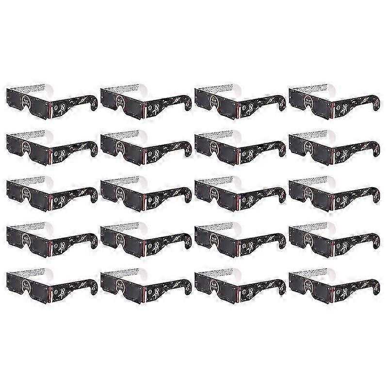 20Pcs Solar Eclipse Glasses Filter Harmful Light Eyes Protection Paper Frame Glasses for Solar Eclipc