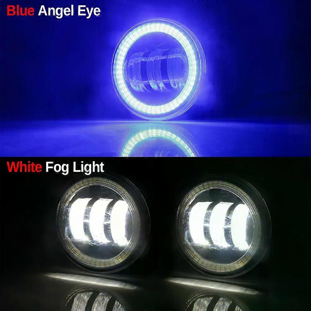Applies to2 X Angel Eye Fog Light Assembly For Acura TL ILX TSX RDX Car LED Lens Fog Daytime Running Lamp DRL 30W 6000LM 12V