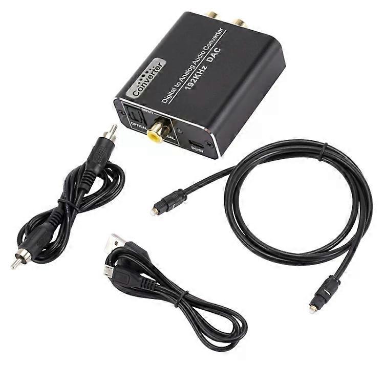 Digital to Analog o Converter-Includes USB,Fiber Optic & Coaxial Cables -