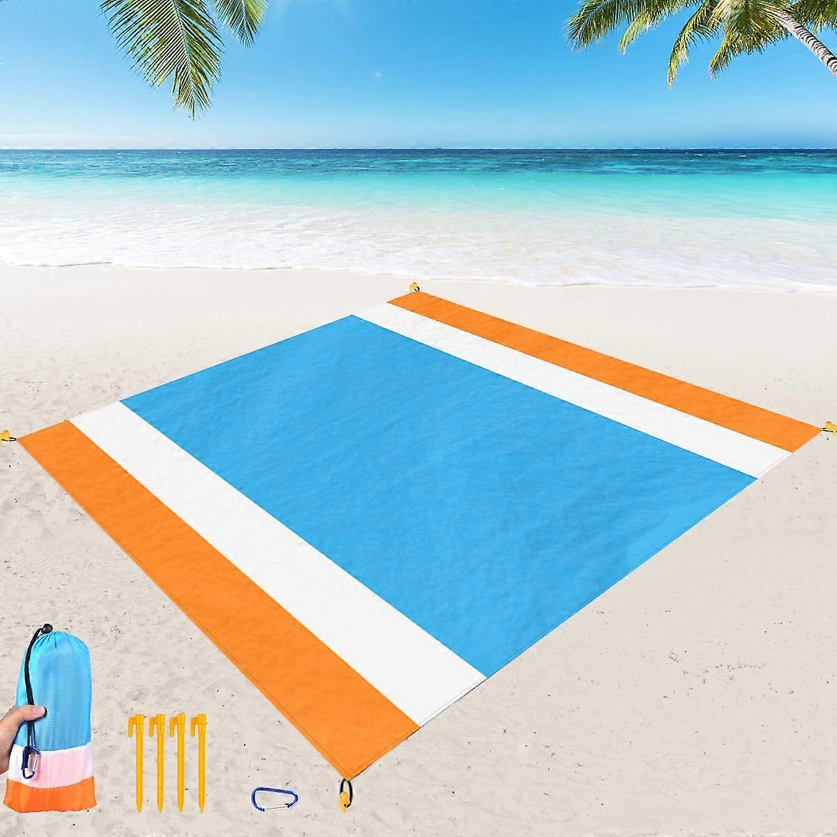 Beach blanket sand ligament, extra large beach light open picnic blanket 84 'x 79' 5 - 7 for adults