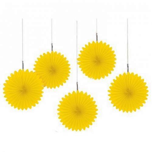 Amscan Mini Fan Paper Decorations (Pack Of 5)