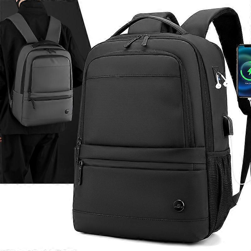 WEPOWER Men Expanded Casual Double Shoulder Bag Multifunctional USB Charging Backpack