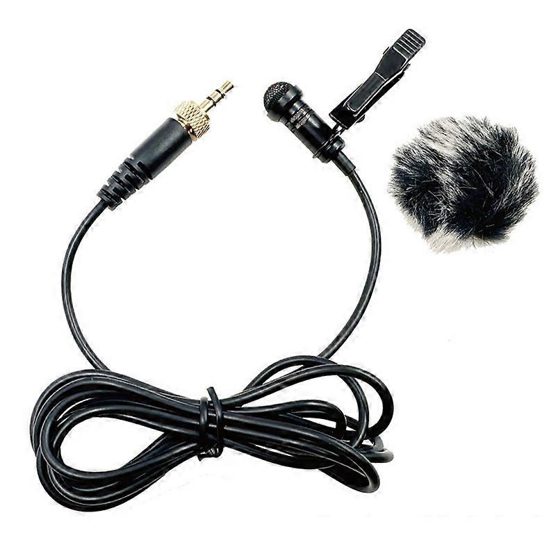 3.5mm Straight Internal Thread Plug Wireless Transmitting Lavalier Microphone 1.5m