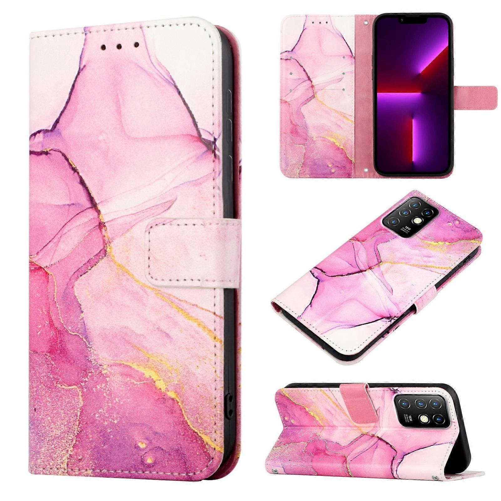 For Infinix Note 8 PT003 Marble Pattern Flip Leather Phone Case