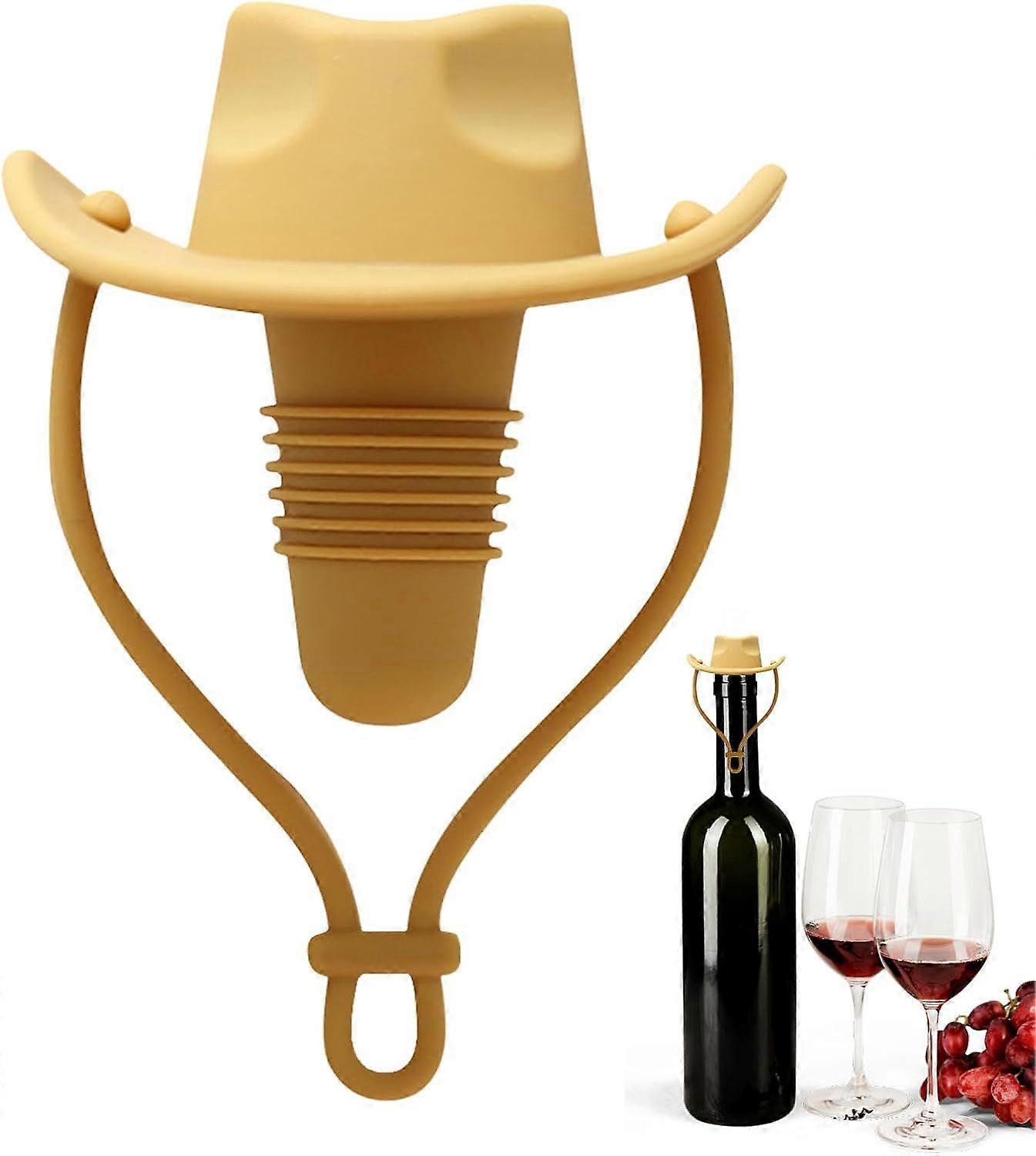 سدادة نبيذ قبعة رعاة البقر ، سدادة نبيذ سيليكون لزجاجة النبيذ ، سدادات زجاجة نبيذ قبعة رعاة البقر مانعة للتسرب مضحكة ، زجاجات نبيذ الشمبانيا الجديدة 2025